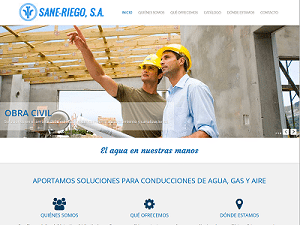 Diseño web para Sane Riego