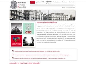 Diseño página web para el Instituto de Estudios Madrileños
