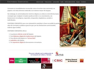 Desarrollo web para Universo Cervantes