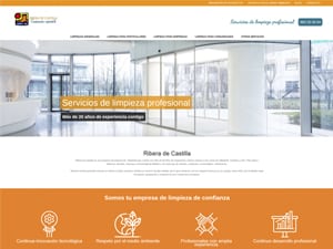 Imagen de la web corporativa Ribera de Castilla limpiezas